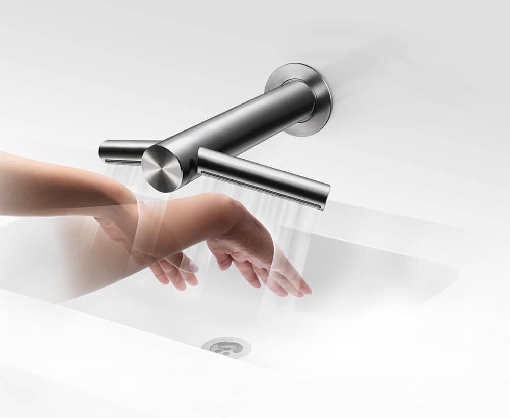 El secador de manos Dyson Airblade Tap que seca las manos