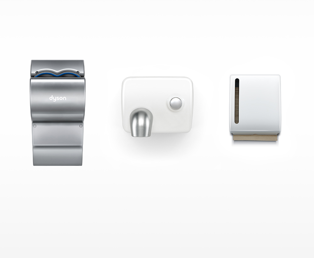 Dyson Airblade dB hand dryer costs compared to paper towels and other hand dryers